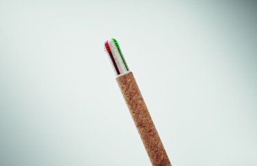 Logo trade mainoslahja ja liikelahja tuotekuva: 4-värinen mustekynä korkkia